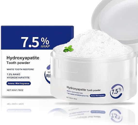 Hydroxyapatite Tooth Powder for Whitening & Enamel Repair – Deep Cleaning Teeth Care, Protects Gums, Freshens Breath. Gentle Whitening Toothpaste Alternative for a Brighter, Healthier Smile