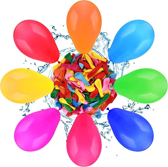 500PCS Water Balloons Bulk without Refill Kits,Small Water Balloon for Summer Splash Fun,Party Air Balloons for Wedding Birthday Graduation Anniversary Carnival Games Decoration