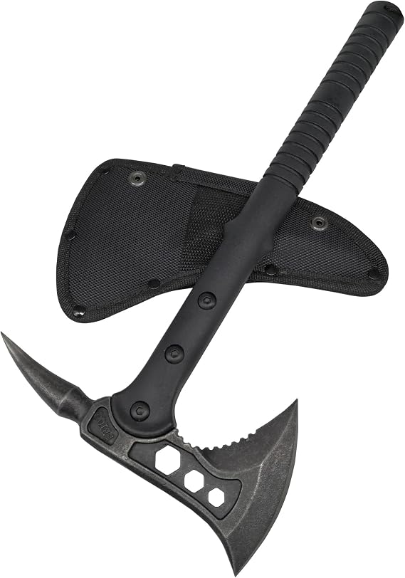 Camping Axe, Survival Throwing Hatchet with Sheath,Tactical Tomahawk Camping Cutting Wood Axe