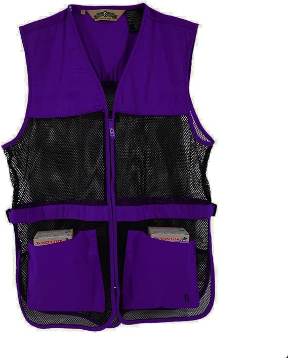 Bob Allen 245M Full Mesh Dual Pad Shooting Vest, Purple, Medium