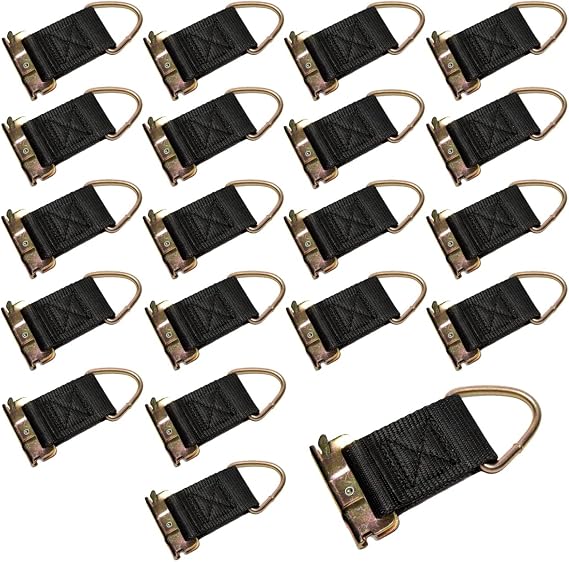 E Track Tiedown Adapter Strap 3,500 lb.Cap - 20 Pack Tie Downs