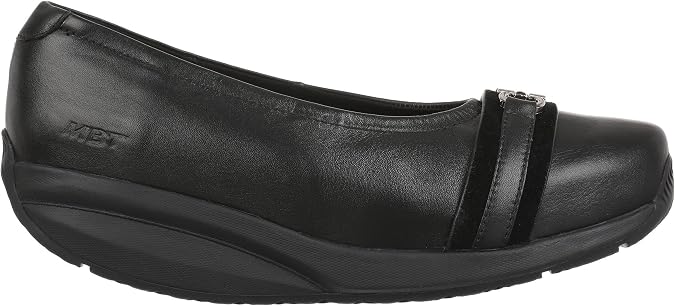MBT Yuki Women's Casual Ballet Flats, Anatomical and Comfortable Dress Shoes, Physiological Comfort and Stability with Curved Sole, Leather Pumps with Rocking Sole