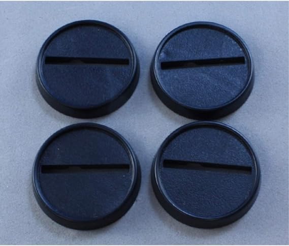 1in Round Plastic Miniature Gaming Base with Slot (Pack of 18) Reaper Miniatures