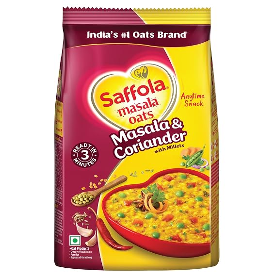 Saffola Oats Masala & Coriander , 500 Grams (17.64 Oz)
