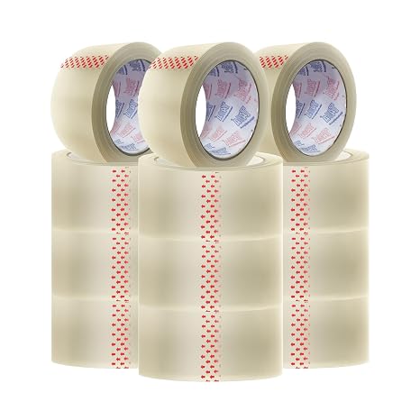 12X TAHA BIG Rolls Of CLEAR STRONG Parcel Tape Packing sellotape Packaging 48mm x 66m