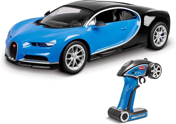 World Tech Toys Bugatti Chiron 1:10 RTR Electric RC Car Officially Licensed Bugatti Full-Function 2.4 GHz Remote Control 17.65" L x 8.25" W x 5" H - Kids 6+