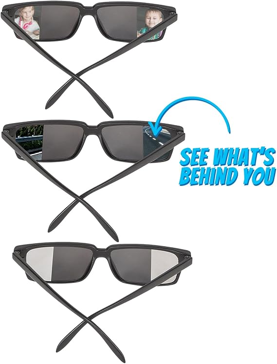 Bedwina Spy Sunglasses for Kids (3-Pack) Rear View Spy Glasses Party Favors | Spy Gear Detective Glasses for Boys & Girls, Goodie Bags, Carnival Prizes, Birthday Parties, Classroom Rewards & Gifts