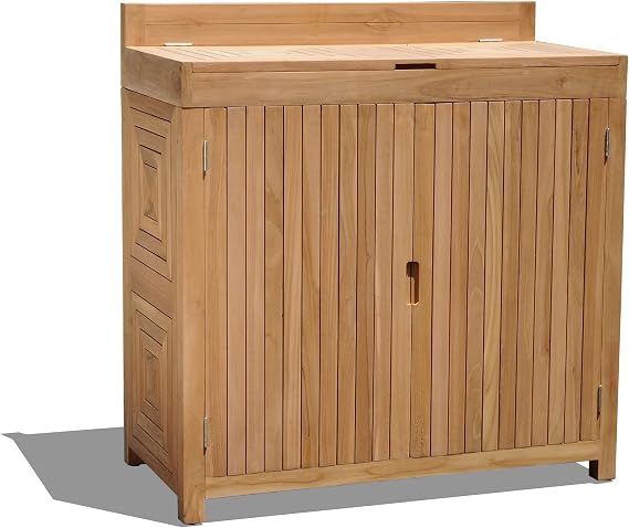 Solvang Teak Storage Cabinet Grade A Teak Wood Outdoor Patio #23SoCb