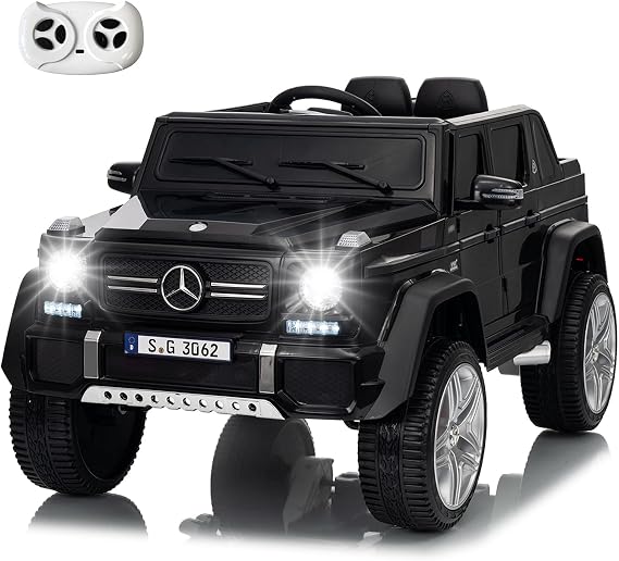 Licensed Mercedes-Benz Maybach G650,12v Electric Ride On Toy Cars Black | Parents Remote Control,Music Function,Back Storage,For 3-6 Kids Birthday Gift,Wide Seat with Safety Belt,Spring Suspension,
