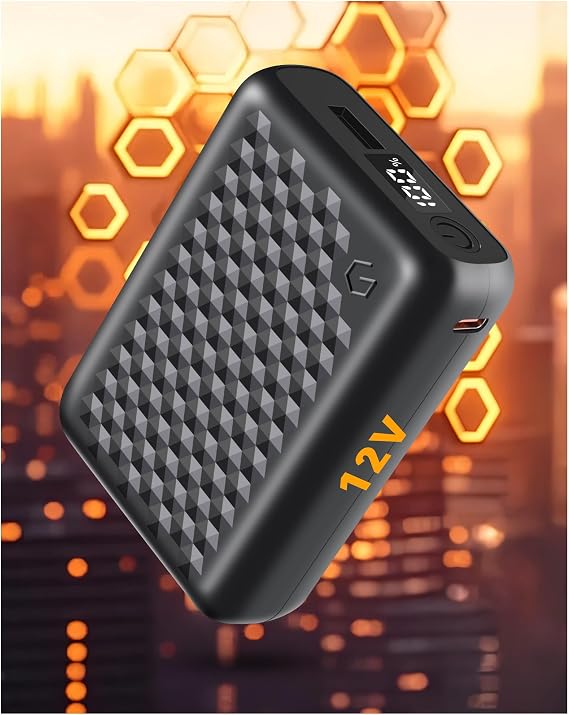 Wulcea 12v 18400mAh High Capacity Type-C Input,USB Type-C DC Output Fast Charge for Graphene Heated Jacket Heated Vest Long Lasting Portable Charger Digital Display for Genovega VERGOO