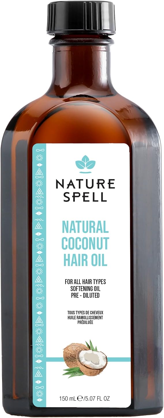 Nature Spell Coconut Oil for Hair, Moisturises & Repairs, Vegan, 150ml