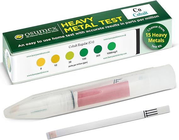 Heavy Metal Test Kit Cobalt Regular Kit 1 Pack - Water Tester for Drinking Water, Food, Urine, Other Materials, Heavy Metals Test Kits for Humans, at Home Testing Kits, Home Testers for Metals