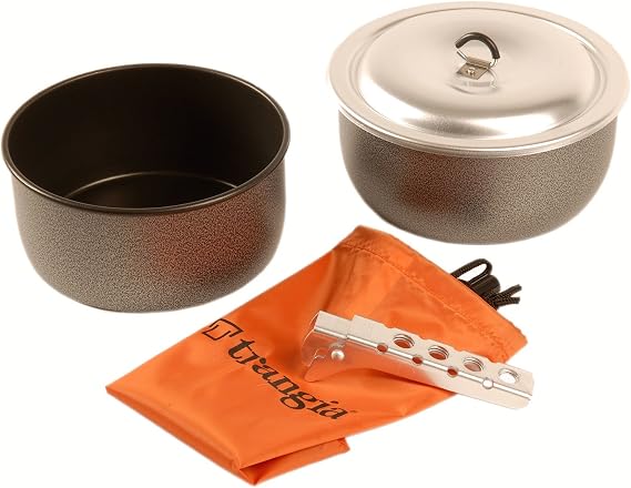 Trangia Tundra 2 Camping Cookset | Includes: 2 Pots, Lid, Pot Gripper, Carry Bag
