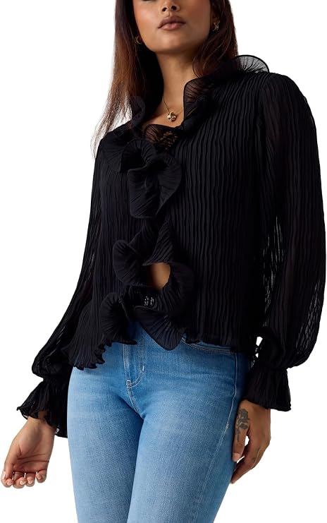 Guess Women's Eco Long Sleeve Faye Top