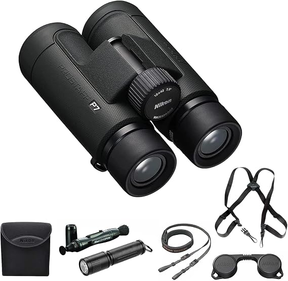 Nikon PROSTAFF P7 Binocular 10x42 with Lens Pen, Harness & Flashlight Kit