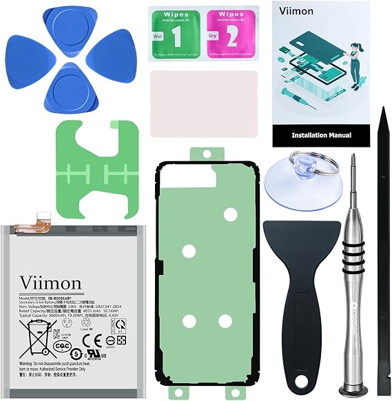 for S20 Ultra Battery Replacement Kits (New Upgraded) Compatible with Samsung Galaxy S20 Ultra SM-G988U All Models with Adhesive, Installation Manual and Repair Tool Kits
