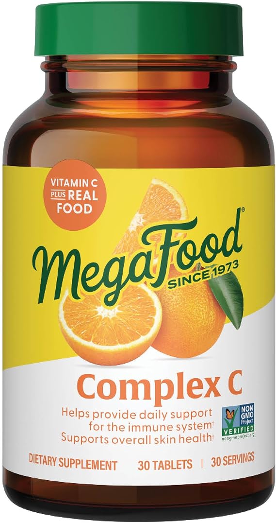 MegaFood Complex C, Vitamin C Immune Support Supplement, 30 Tablets