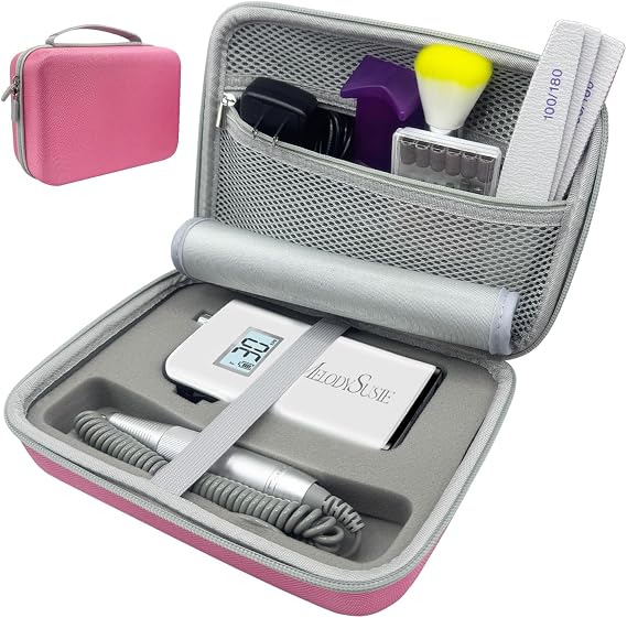 Nail Drill Storage Case Compatible with MelodySusie/MOCOWIND Professional Electric Nail Drill Machine, for Travel Nail Drill Machine Storage Pouch Professional Bag (Case Only)