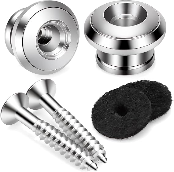 2 PCS Guitar Strap Locks Buttons, Mushroom Style Guitar Strap Lock Buttons