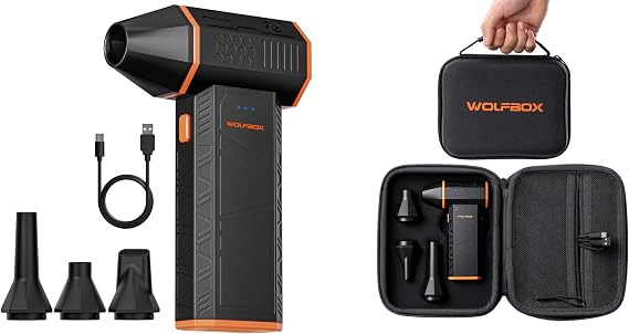 WOLFBOX MF50 Compressed Air Duster and Hard Carrying Case