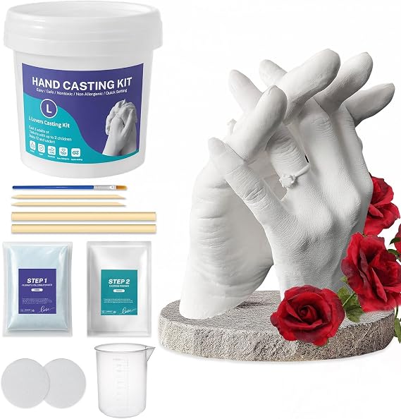 DMSELL Couples Hand Casting Kit for 2, 3D Hand Moulding Kit