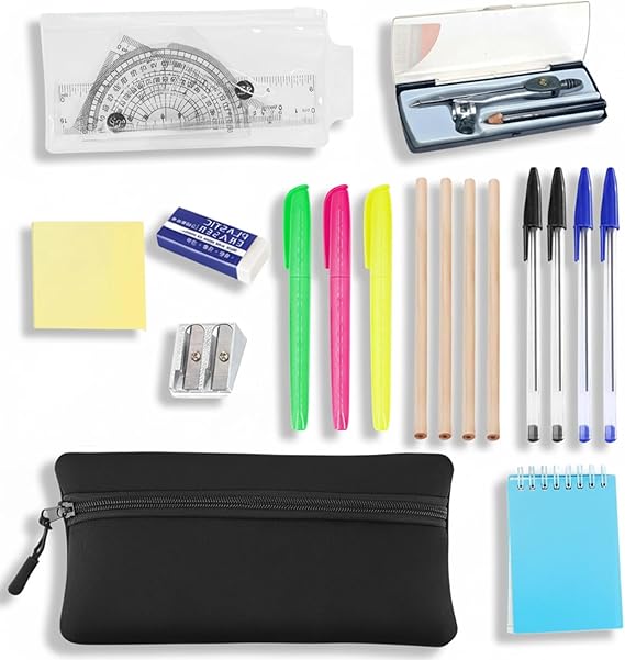 DAQUN Back to School Stationery Set 17Pcs Pencil Case