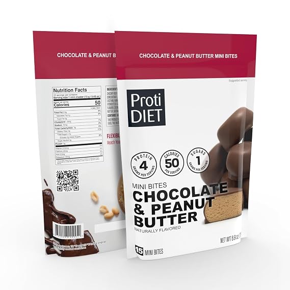 ProtiDIET Mini Protein Bars, Chocolate & Peanut Butter Snack - 6.9 oz
