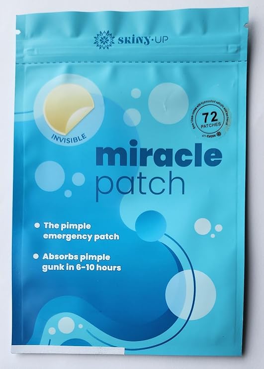 Transparent Pimple Patches | Acne Spot Treatment Patch | Invisible Spot Cover | Hydrocolloid with Salicylic & Tea Tree Oil | Vegan & Cruelty-Free Miracle Patch | 2 Sizes: 8mm & 12mm | 72 Patches