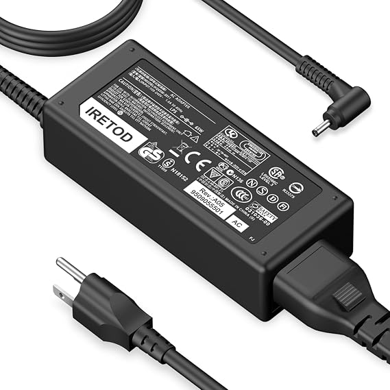 65W Laptop Charger Compatible with Acer Chromebook 11 13 14 15 R11, Acer Swift 3,Aspire/Spin 1 3 5,19V 3.42A AC Adapter Power Cord(3.0 * 1.1MM)
