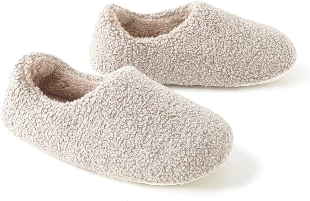 Women's Fuzzy Fleece Closed Back Warm Indoor Slipper House Slipper