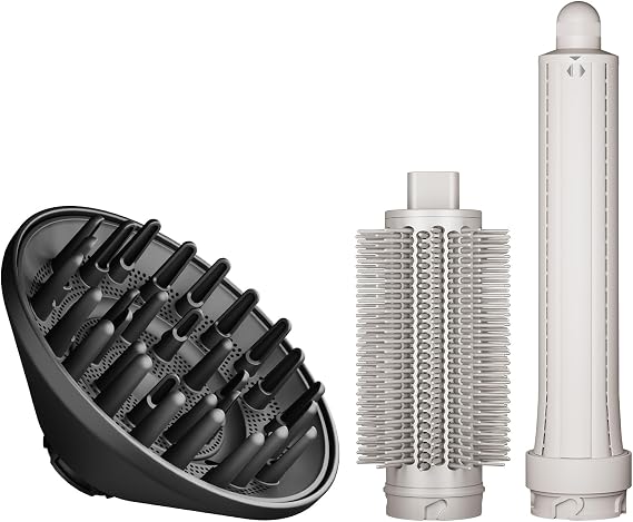 Upgraded Round Volumizing Brush and Large Diffuser Attachment/Long Hair Curling Barrel Compatible with Shark FlexStyle