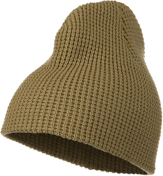 Artex Big Stretch Waffle Stitch Short Beanie - Sand Khaki XL-3XL