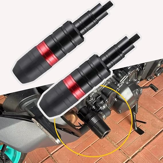 Motorcycle Frame Sliders for Ducati Multistrada 1200 S GT 950 1100/1100 v4s,Aluminum Anti-Fall Rod,Protection Rod,Crash Pads,Engine Protector Exhaust Sliders Accessories,Red