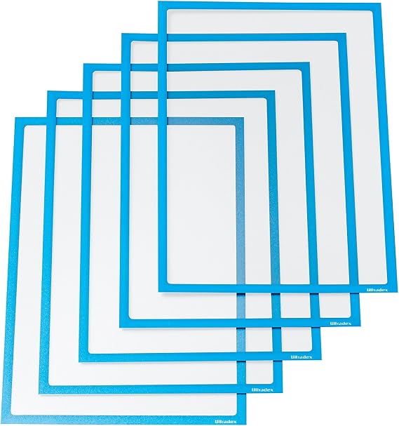 Ultradex 889007 magnetic information pocket for A4 5-pack 312 x 225 mm blue