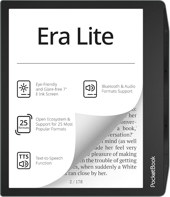 PocketBook Era Lite | 7 İnç E-Okuyucu | E Ink Carta 1300 Ekran | Smartlight | Open Cloud | IPX4 | Bluetooth | Taş Yeşili