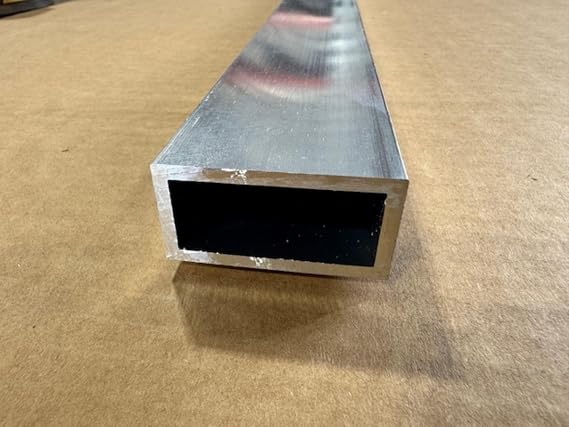 1/8" Wall x 1" x 2" Aluminum Rectangle Tube, 6061 Aluminum, Pick Your Length (4, Inches)