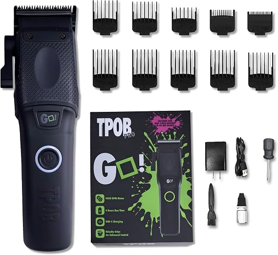 TPOB Professional Barber Hair Clippers (Black)