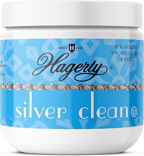 Hagerty Silver Cleaner and Tarnish Remover for Silver Jewelry, Dipping Basket Included-Kosher Certified, Made in The USA, 7 fl. oz.