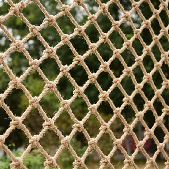 RZM Treehouse Safety Net Child Swing Fence Netting Truck Trailer Heavy Duty Cargo Net Balcony Stair Playground Protection Net Climbing Net for Clothing and Plant (Size : 4 * 6m(13 * 20ft))