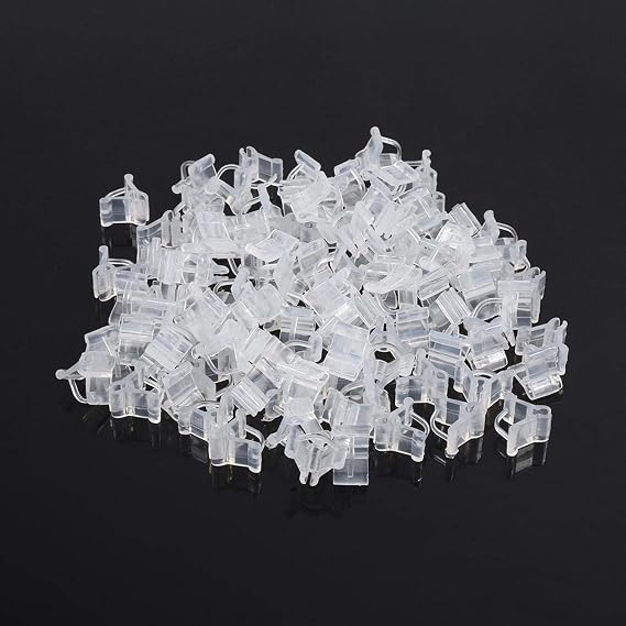 100Pcs Special Plant Grafting Clip, Tomato Seedling Grafting Clip Eggplant Grafting Clamp Mini Transparent Flower Plants Grafting Clips for Plants