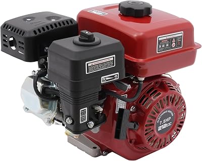 WOQLIBE 212CC 7.5HP Air Cooled Gas Engine,4-Stroke Single Cylinder Pull Start Gasoline Engine Motor for Mowers & Go-Kart, Compressor & Garden Tiller & Motor Pump