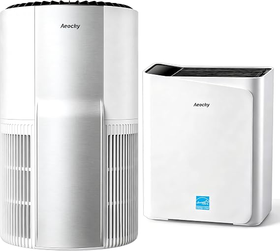 AEOCKY Model Cybertron Air Purifier with Model LunaPure Air Purifier