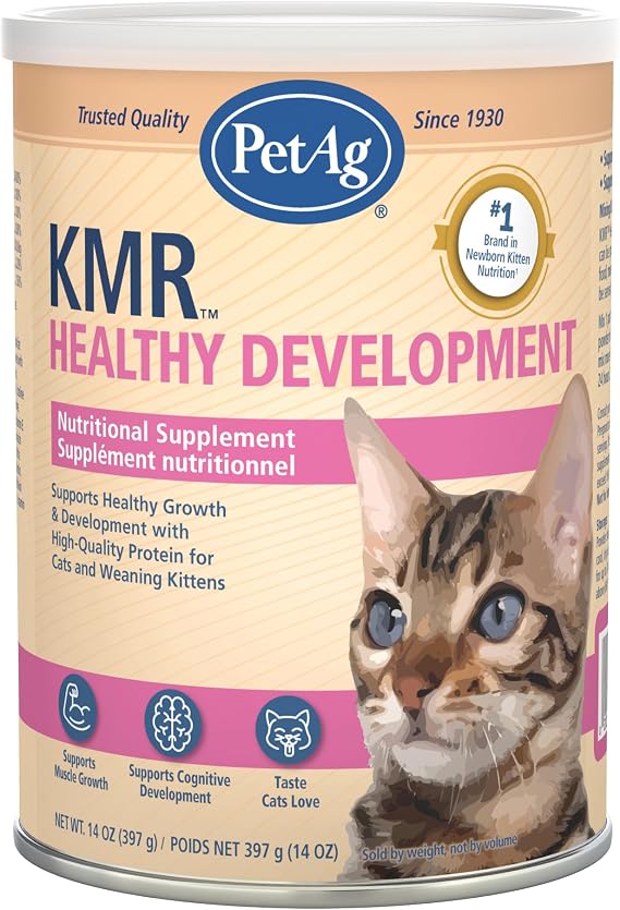 PetAg KMR Healthy Development - 14 oz - Great Tasting Nutritional Supplement for Cats and Weaning Kittens