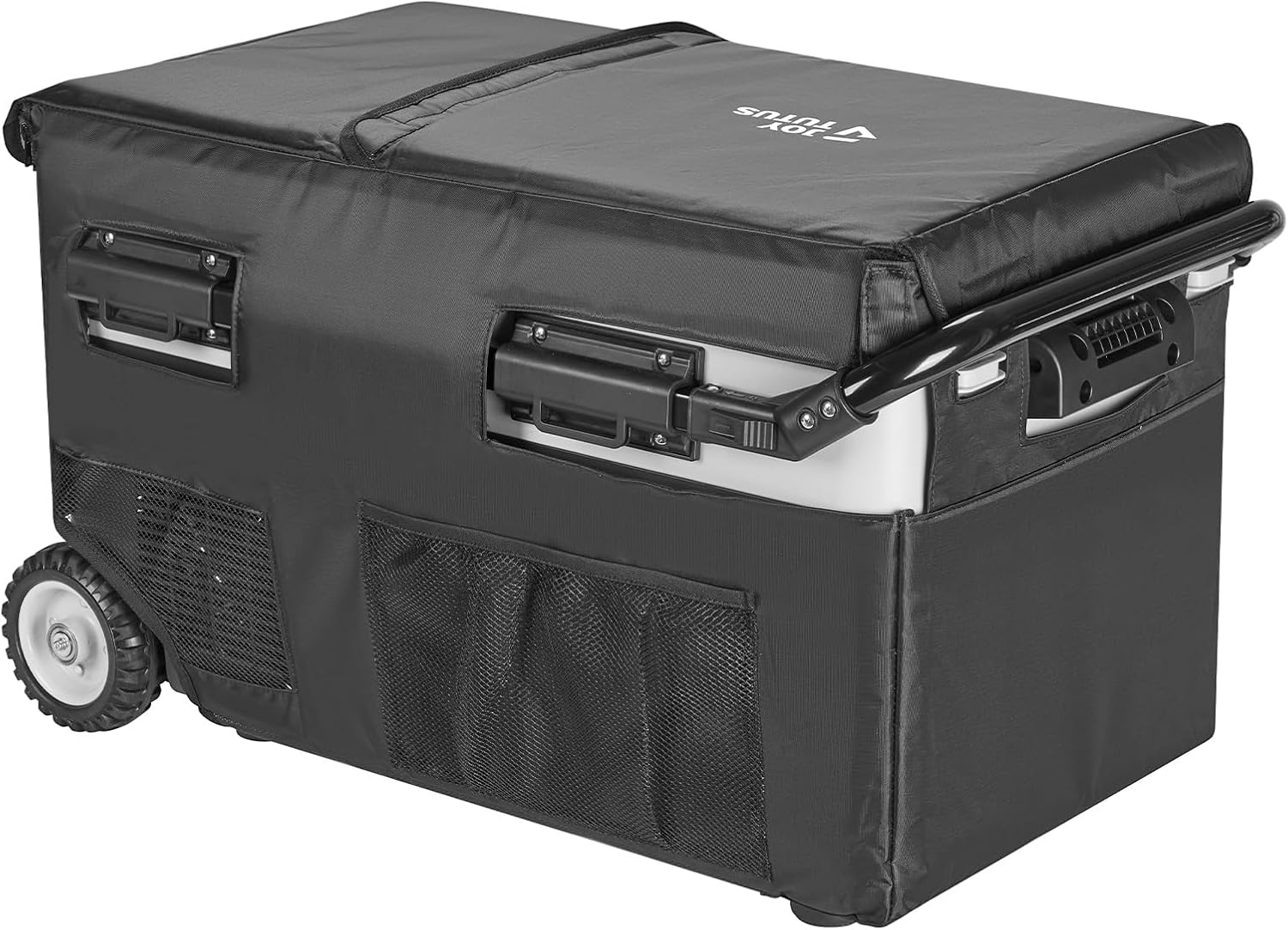 JOYTUTUS Insulated Protective Cover for 30 Quart 28L Car Portable Refrigerator, Dual System Electric Cooler Fridge Cover Transit Bag