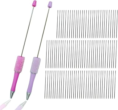 Pens Beadable Pen Extender Rod100pcs Plus 2 Nice Looking Ballpoint Pens Replacement Rod For DIY Fountain Pen Keychain Repair
