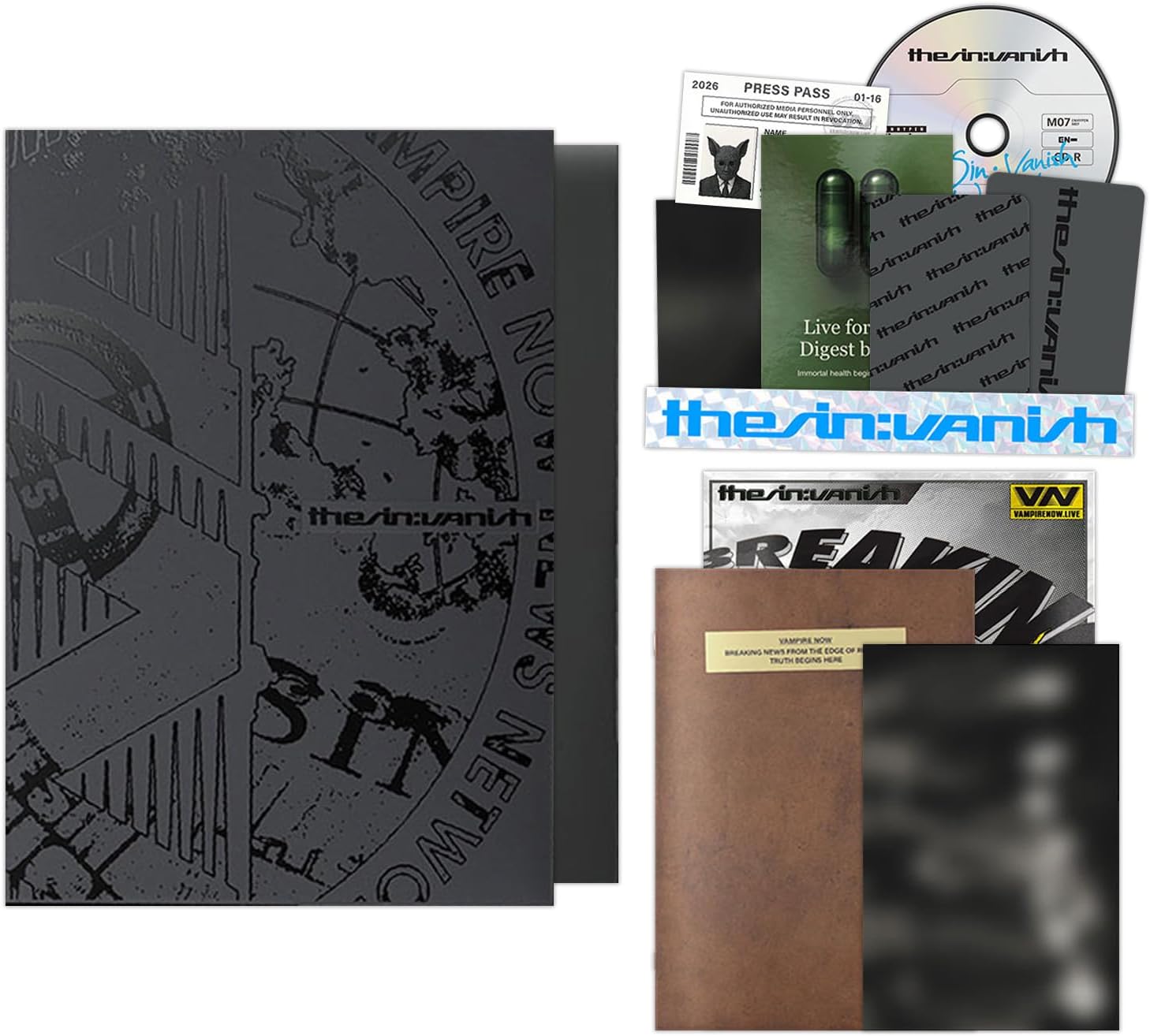 THE SIN : VANISH [FORBIDDEN Ver.] + 2 Pin Badges + 4 Extra Photocards