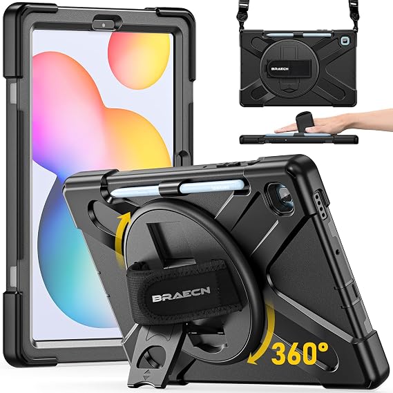 BRAECN Case for Samsung Galaxy Tab S6 lite - 10.4" 2024 2022 2020 Black