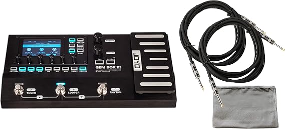 JOYO GEM BOX III Multi Effect Guitar Processor with 2 Cables and Cloth-L8