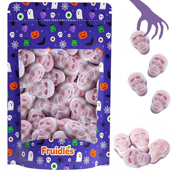 Fruidles Gummy Skulls Halloween Candy, Trick-Or-Treat Party Bag Fillers, Party Favor (4.4 Pounds (Bulk))