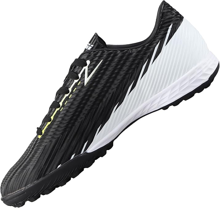 Vizari Tesoro Turf Soccer Shoes for Teen & Adult | Lightweight Football Turf Shoes with Durable Synthetic Upper | Athletic Turf Shoes with Rubber Outsole for Men and Women, (BKWT, 9)